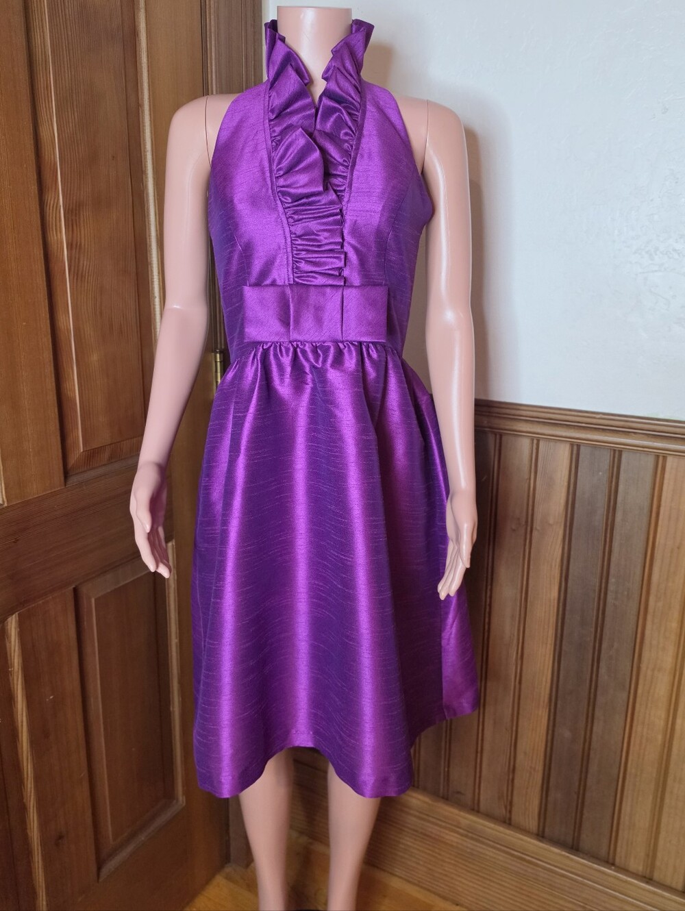 Alfred Sung Dahlia Halter Ruffle Midi Dress 6